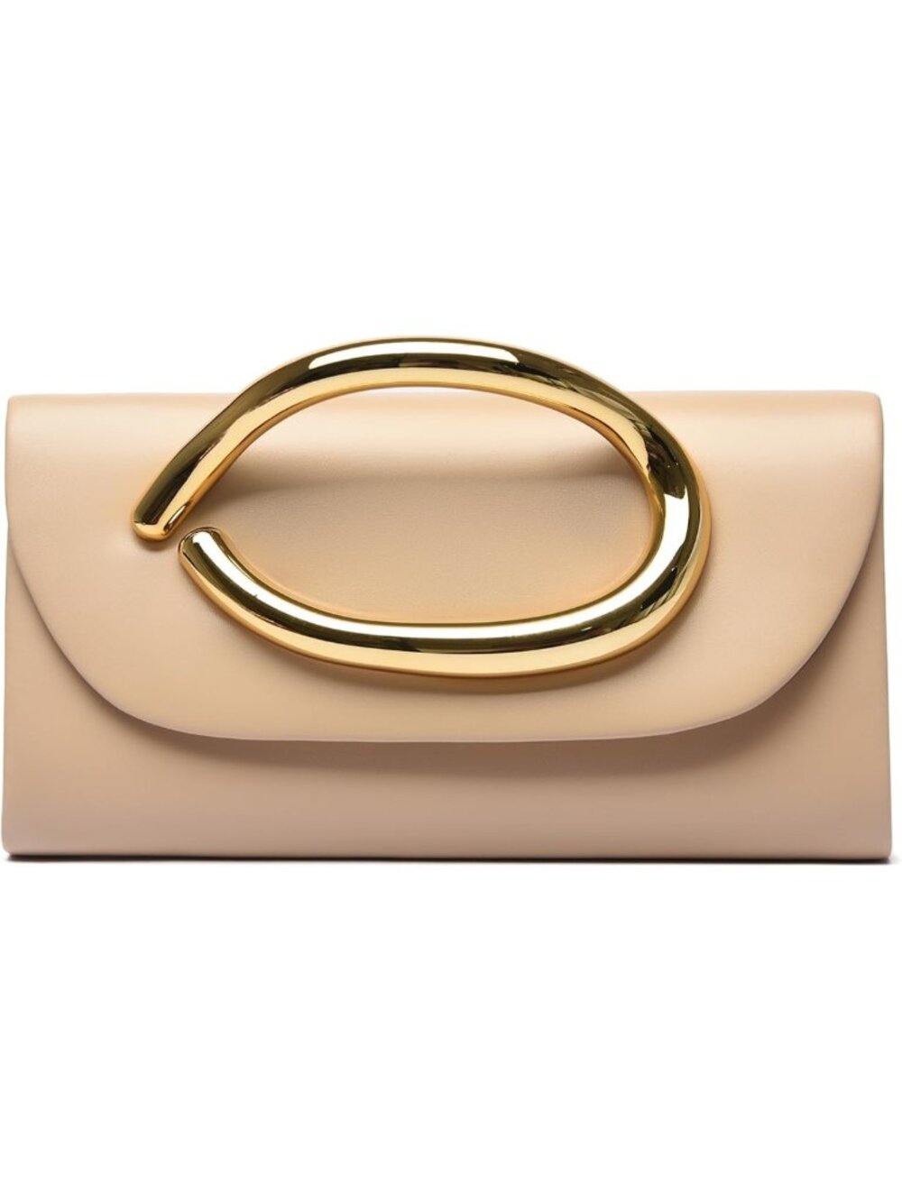 Elegant Vegan Leather Clutch Purse for Women | Formal Evening Bag with Gold